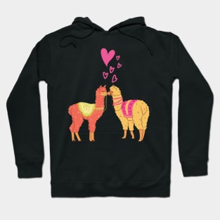 Cute Will You Be My Llamentine Romantic Animal Pun for Valentines Hoodie